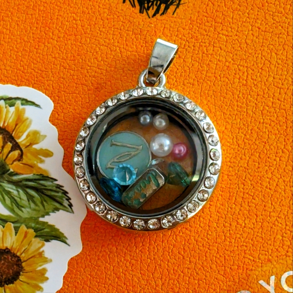 2 pieces Origami Floating Charm locket & bracelet